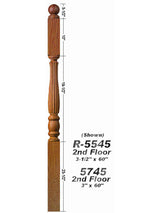 R-5745 Reeded Utah Classic Ball Top Intermediate Newel Post