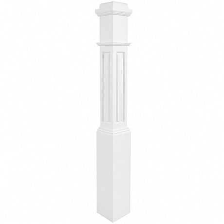 RP-4091 CNC Raised Panel Box Newel Post, Primed