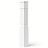 RP-4092 CNC Raised Panel Large Box Newel Post, 7-1/2" Base x 55" Tall, Primed