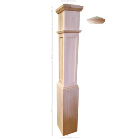 FP-4092 Flat Panel Large Flat Panel Box Newel Post