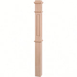 RP-4375 CNC Raised Panel Box Newel Post, Beech