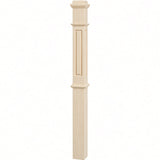 RP-4375 CNC Raised Panel Box Newel Post, Birch