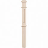 RP-4375 CNC Raised Panel Box Newel Post, Hard Maple