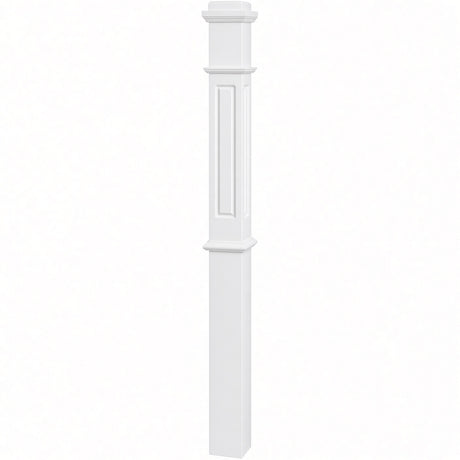RP-4375 CNC Raised Panel Box Newel Post, Primed