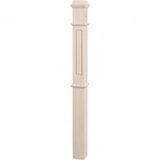RP-4375 CNC Raised Panel Box Newel Post, Soft Maple
