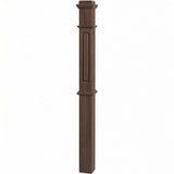 RP-4375 CNC Raised Panel Box Newel Post, Walnut