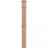 RP-4375 CNC Raised Panel Box Newel Post, White Oak