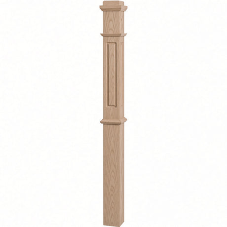 RP-4375 CNC Raised Panel Box Newel Post, White Oak