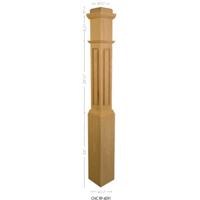 RP-4091 Raised Panel Box Newel Post