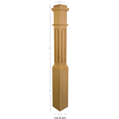 RP-4091 Raised Panel Box Newel Post