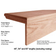 8070-Retro Fit Tread with Returns, Red Oak