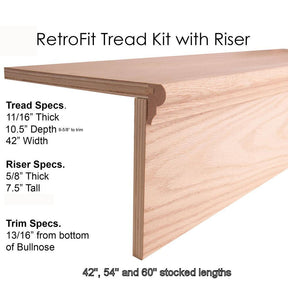 Retro-Fit Stair Treads with Riser