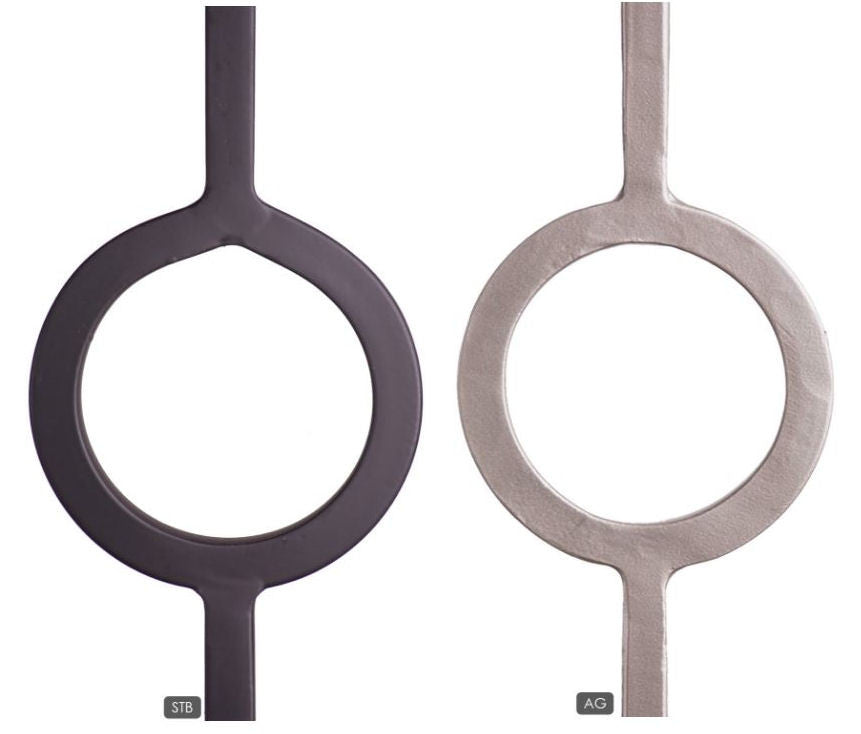 HF16.6.2 Oval Tubular Steel Baluster, Available Powder Coatings:  Satin Black or Ash Gray.
