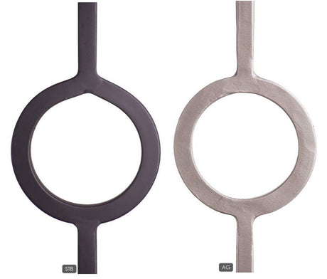 HF16.6.2 Oval Tubular Steel Baluster, Available Powder Coatings:  Satin Black or Ash Gray.