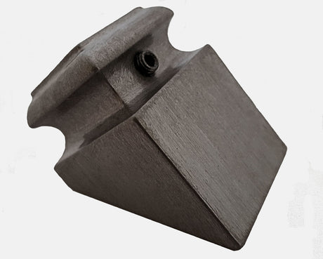 SH904 12mm Slanted Shoe with Set Screw (Nickel pictured)