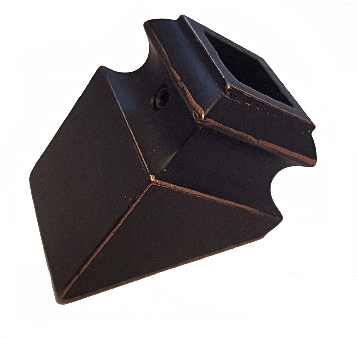 SH904 12mm Slanted Shoe with Set Screw (Rubbed Copper pictured)