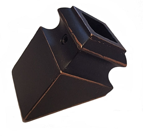 SH904 12mm Slanted Shoe with Set Screw (Rubbed Copper pictured)