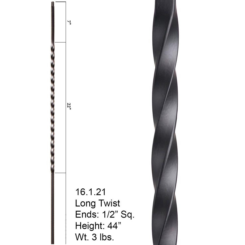 HF16.1.21 Large 22" Twist Iron Baluster