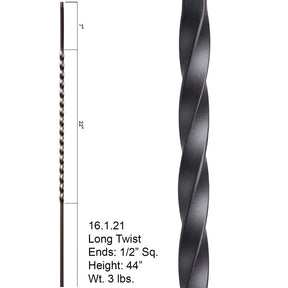 HF16.1.21 Large 22" Twist Iron Baluster