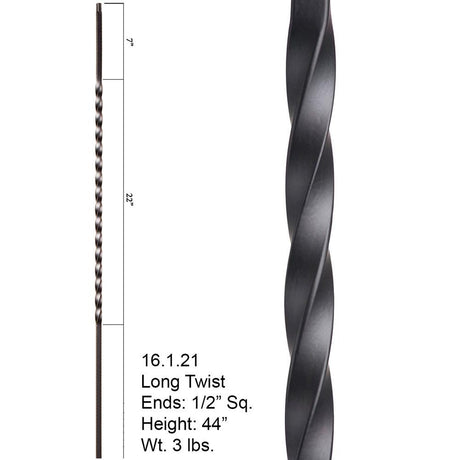 HF16.1.21 Large 22" Twist Iron Baluster