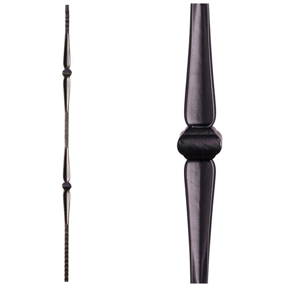 HF16.1.8-T Double Knuckle Gothic Hammered Tubular Steel Baluster