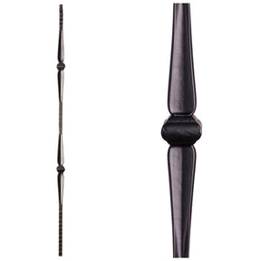 HF16.1.8-T Double Knuckle Gothic Hammered Tubular Steel Baluster