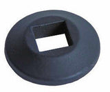 Modern Disk Shoes for Square Balusters Satin Black