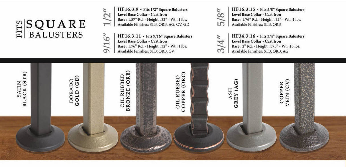 Fits Square Balusters