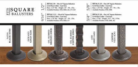 Fits Square Balusters