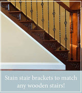 Brackets can be painted or stained to match hardwood woodwork