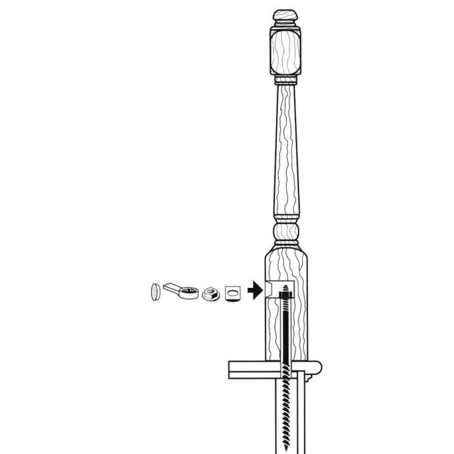 3101 Sure-Tite Newel Fastener installation example