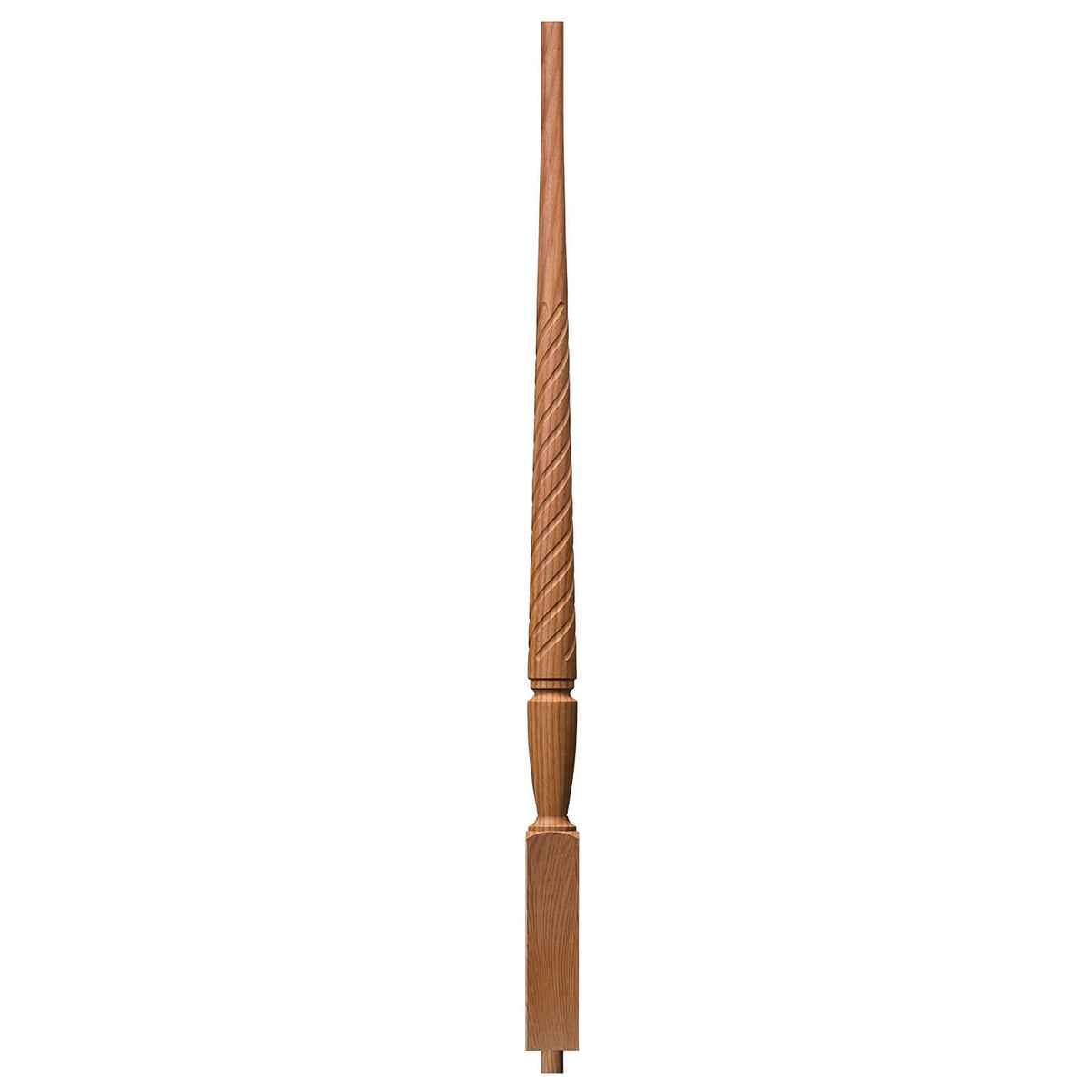 T-2015 1-3/4" Twist Bunker Hill Stair Baluster, Available in 31", 34", 36", 39", 42", and 48", Alder