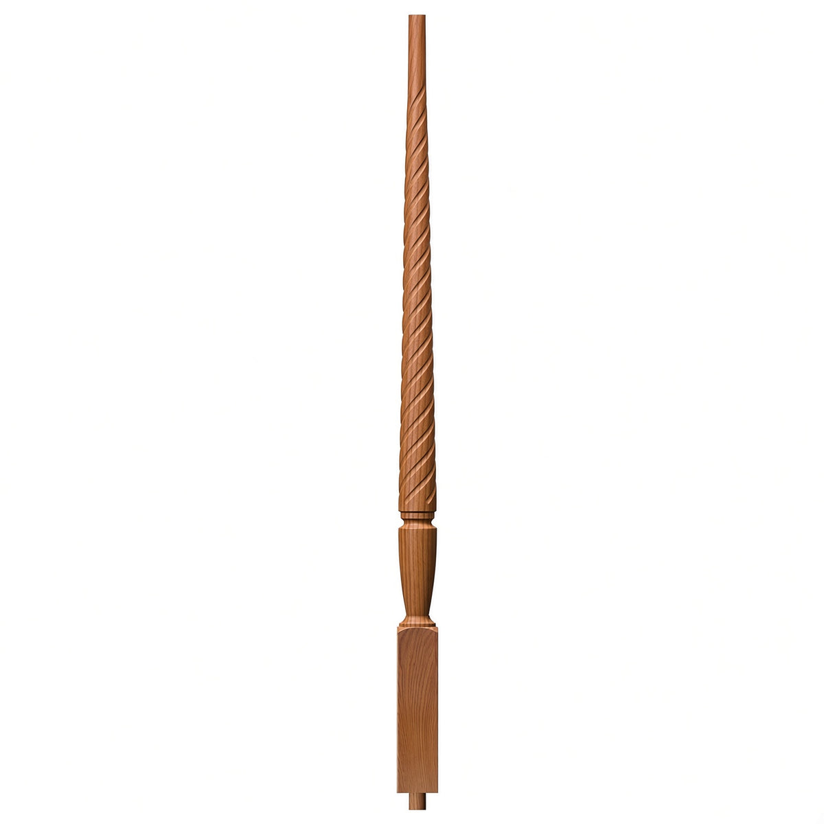 T-2015 1-3/4" Twist Bunker Hill Stair Baluster, Available in 31", 34", 36", 39", 42", and 48", American Cherry