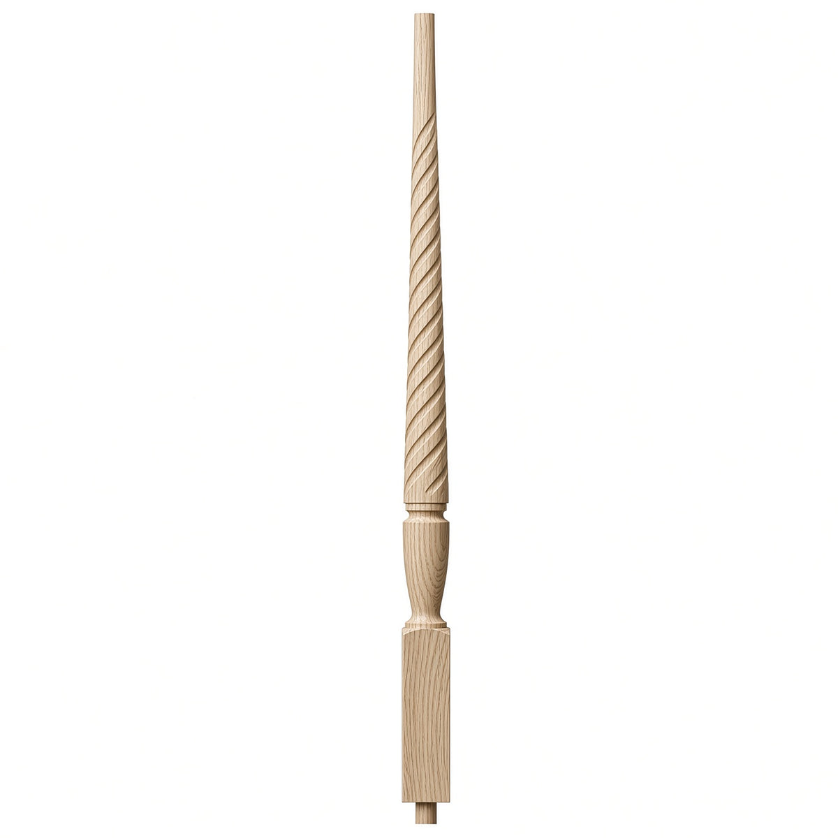 T-2015 1-3/4" Twist Bunker Hill Stair Baluster, Available in 31", 34", 36", 39", 42", and 48", Ash