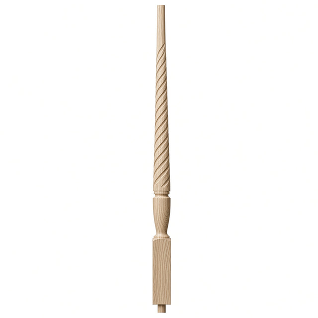 T-2015 1-3/4" Twist Bunker Hill Stair Baluster, Available in 31", 34", 36", 39", 42", and 48", Ash