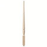T-2015 1-3/4" Twist Bunker Hill Stair Baluster, Available in 31", 34", 36", 39", 42", and 48", Birch