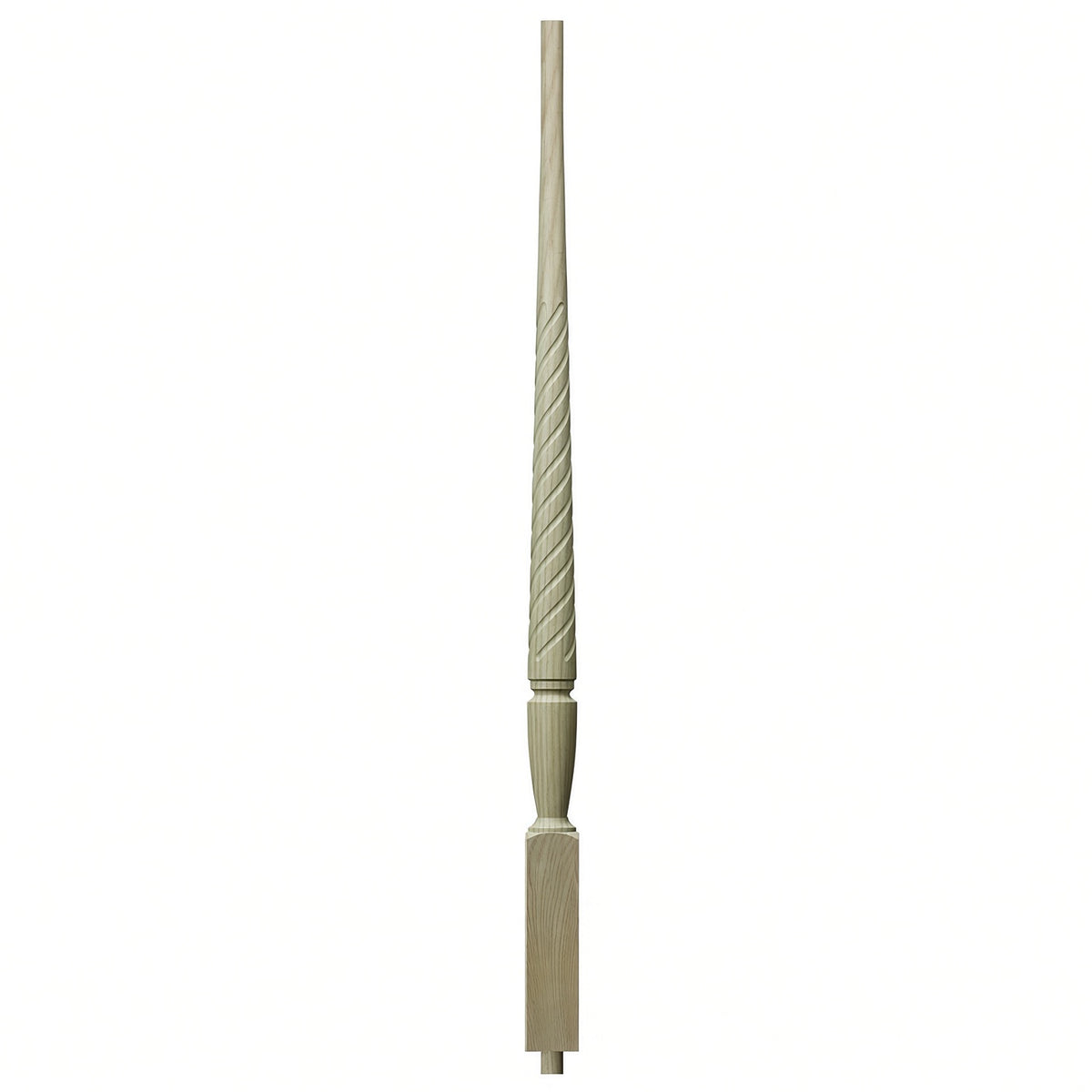 T-2015 1-3/4" Twist Bunker Hill Stair Baluster, Available in 31", 34", 36", 39", 42", and 48", Poplar