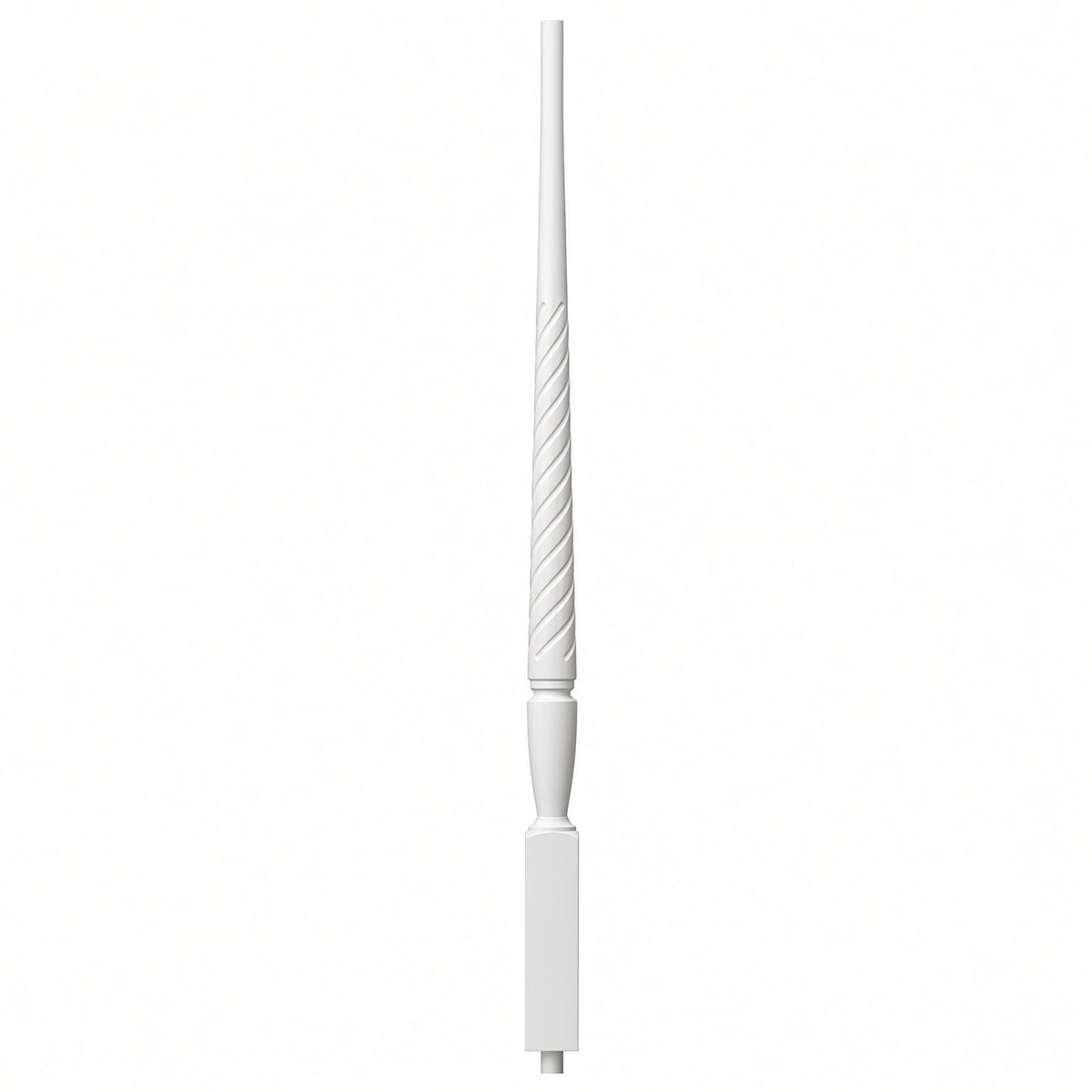 T-2015 1-3/4" Twist Bunker Hill Stair Baluster, Available in 31", 34", 36", 39", 42", and 48", Primed or Prefinished White