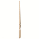 T-2015 1-3/4" Twist Bunker Hill Stair Baluster, Available in 31", 34", 36", 39", 42", and 48", Soft Maple