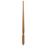 T-2015 1-3/4" Twist Bunker Hill Stair Baluster, Available in 31", 34", 36", 39", 42", and 48", White Oak