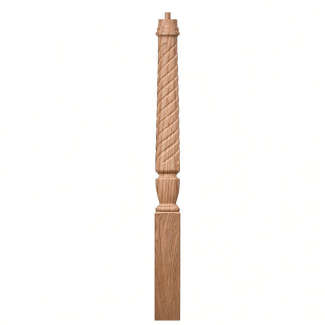 T-3010 (3-1/2" x 43"), or T-3011 (3-1/2" x 48") Twist Pin Top Bunker Hill Starting Newel Post, Alder