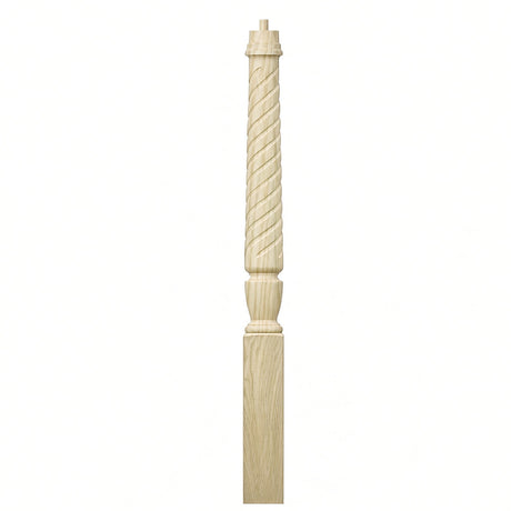 T-3010 (3-1/2" x 43"), or T-3011 (3-1/2" x 48") Twist Pin Top Bunker Hill Starting Newel Post, Poplar