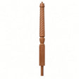 T-3012 3-1/2 x 41" Bunker Hill Volute Newel Post with Adjustable Dowel, Red Oak