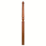 T-3015 Twist Bunker Hill 3-1/2" x 56" or 3-1/2 x 60" Gooseneck Landing Pin Top Newel Post, White Oak