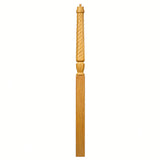 T-3015 Twist Bunker Hill 3-1/2" x 56" or 3-1/2 x 60" Gooseneck Landing Pin Top Newel Post, Yellow Pine