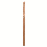 T-3018 3-1/2" x 72" Bunker Hill Pin Top Landing Newel Post, Alder