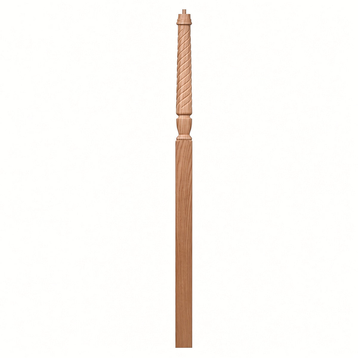 T-3018 3-1/2" x 72" Bunker Hill Pin Top Landing Newel Post, American Cherry