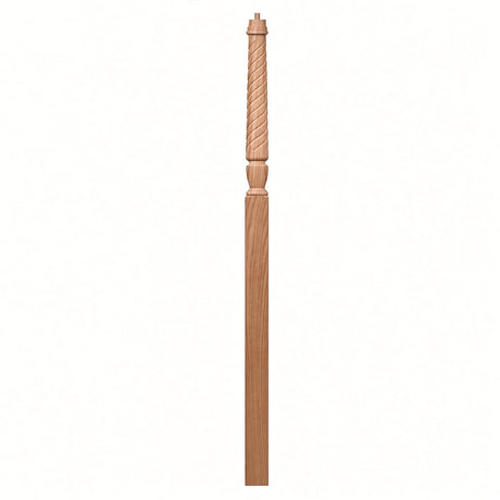 T-3018 3-1/2" x 72" Bunker Hill Pin Top Landing Newel Post, American Cherry