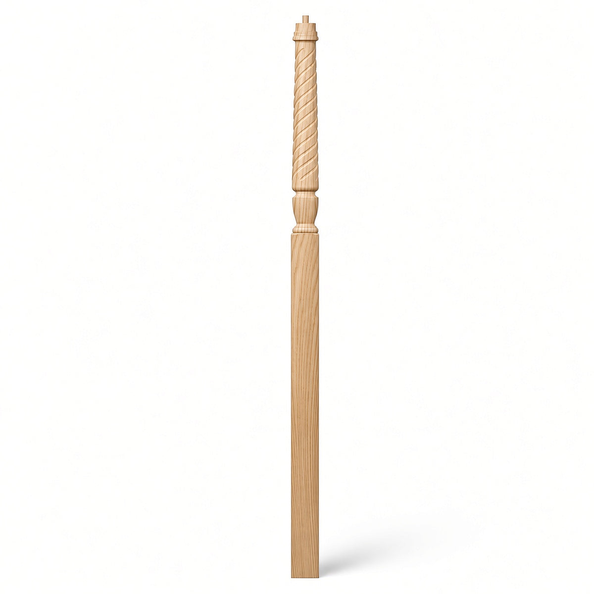 T-3018 3-1/2" x 72" Bunker Hill Pin Top Landing Newel Post, Birch