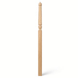 T-3018 3-1/2" x 72" Bunker Hill Pin Top Landing Newel Post, Birch